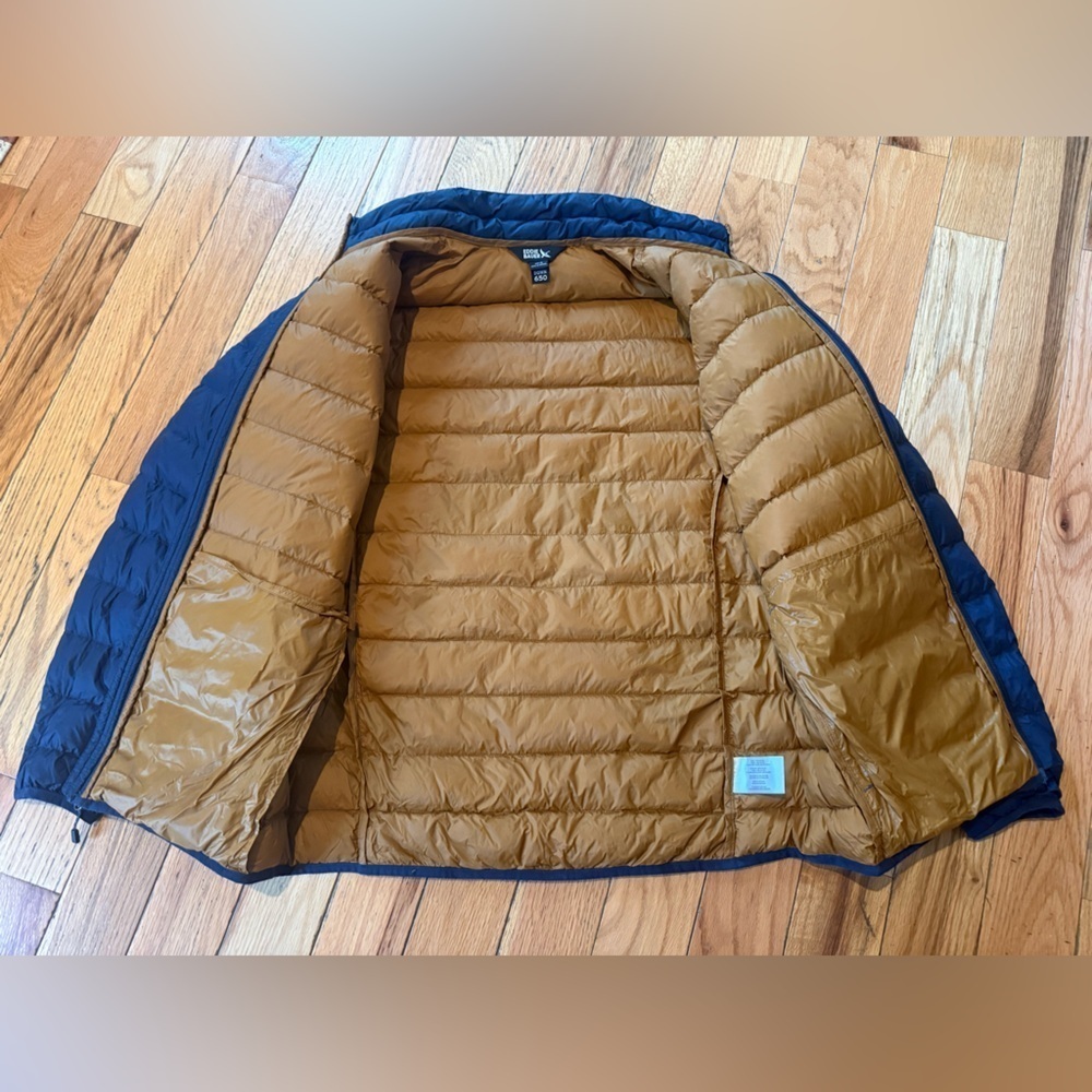 Eddie Bauer EB650 Puffer Jacket Men’s Size Small Navy Down Full Zip Lightweight - Picture 8 of 16